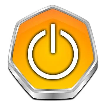 Power Button - 3D illustration Stock Illustration