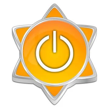 Power Button - 3D illustration Stock Illustration