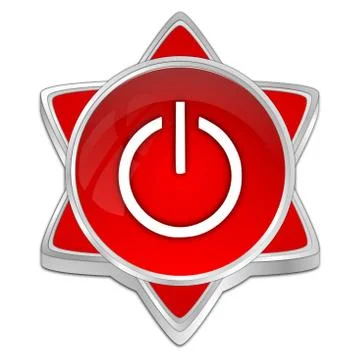 Power Button - 3D illustration Ilustración de archivo