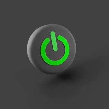 Power button 3d illustration Stock Illustration
