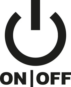 Power button with on and off sign Stock Illustration