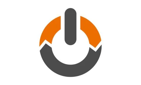 Power Button Business Success Solution Illustrazione stock
