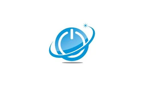 Power Button Business Success Solution Illustrazione stock