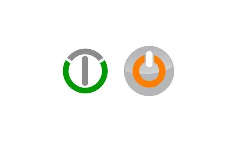 Power Button Business Success Solution Set Illustrazione stock