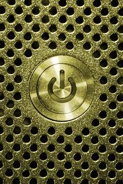 Power Button Closeup Stock Photos