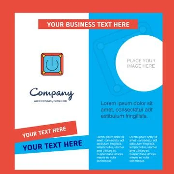 Power button Company Brochure Template. Vector Busienss Template Ilustración de archivo