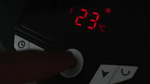 Power Button Count Down Heater Stockbeeldmateriaal 47258949