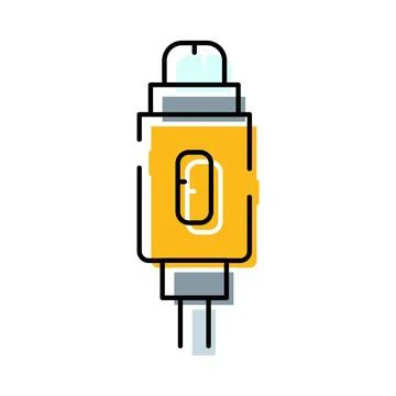Power button device connection line art icon Ilustração Stock