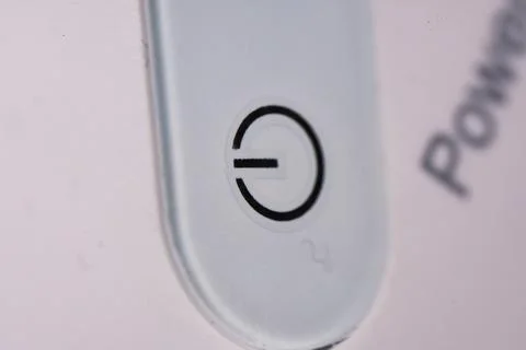 Power on Off button on the device Stock Photos