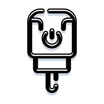 Power button electric symbol turning on off device Stock Illustration