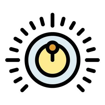 Power button emitting rays of light symbolizing activation and energy Stock Illustration
