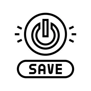 Power on off button energy saving line icon vector illustration イラスト素材