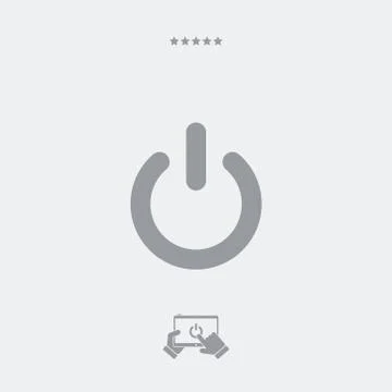 Power button flat icon Stock Illustration