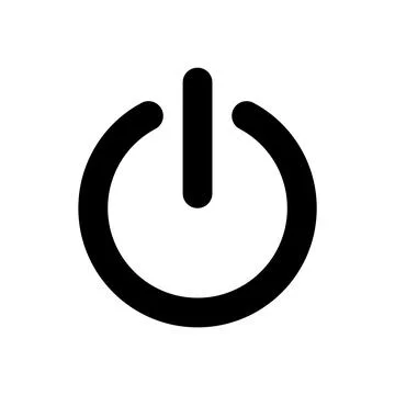 Power Button Flat Icon Vector Illustration Stock Illustration