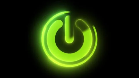 On Power Button Stock Footage 284844421