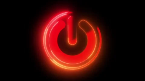 Off Power Button Stock Footage 284844538