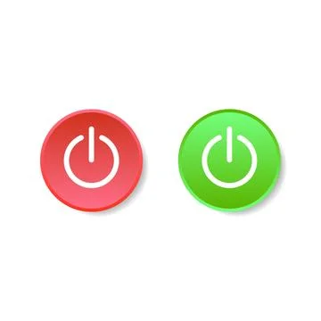 Power button front device panel vector icon Stock Illustration