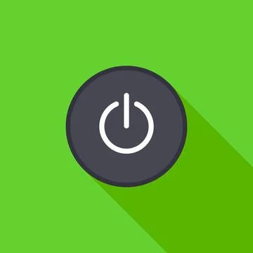 Power button front device panel vector icon Stock Illustration