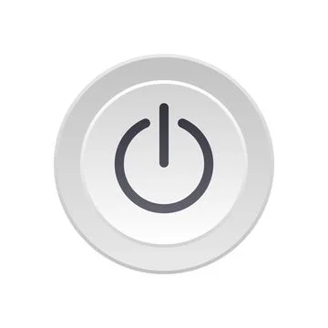 Power button front device panel vector icon Stock Illustration