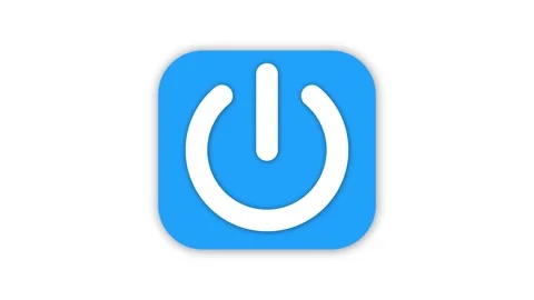 Power button icon animated on a white background. Stock Footage 264329128