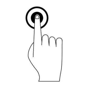Power button icon in black and white Illustrazione stock
