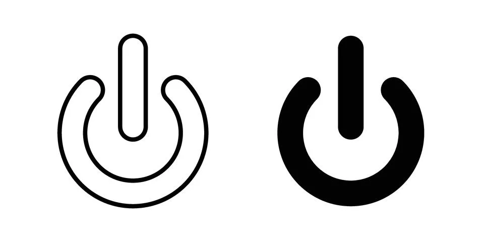 Power button icon concept. best for web design Stock Illustration