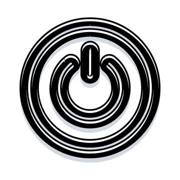 Power button icon for energy control starting Stock Illustration