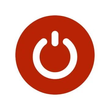 Power button icon. flat illustration of power button vector icon for web Stock Illustration