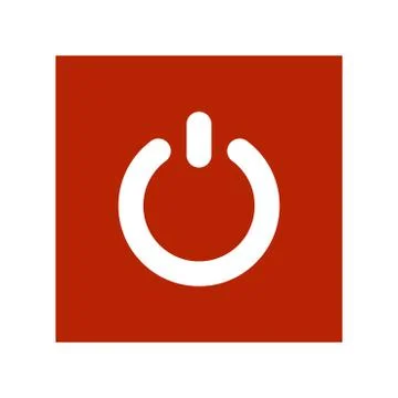 Power button icon. flat illustration of power button vector icon for web Stock Illustration