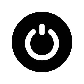 Power button icon. flat illustration of power button vector icon for web Stock Illustration