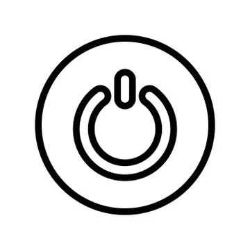 Power button icon. flat illustration of power button vector icon for web Stock Illustration