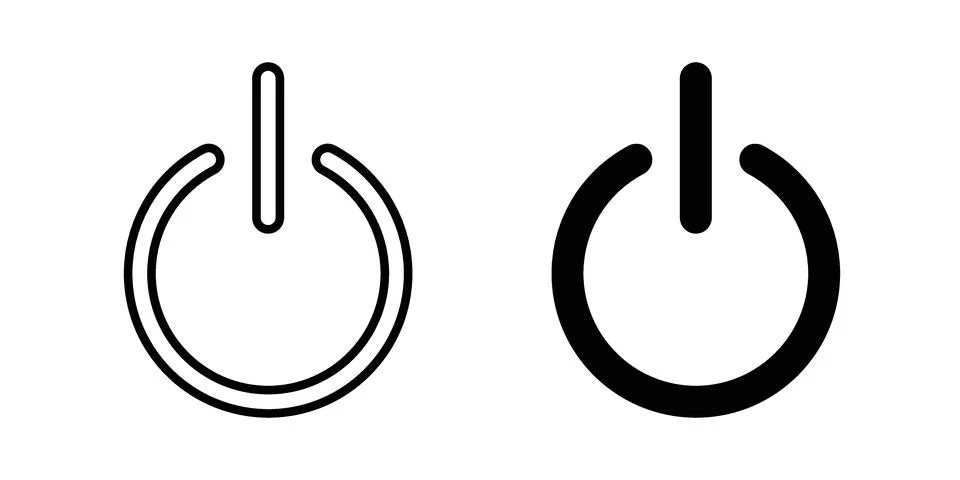 Power button icon graphic element. web icon set Illustrazione stock