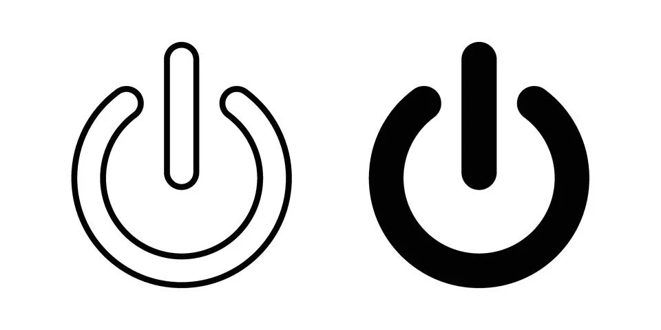 Power button icon graphic element. web icon set Illustrazione stock