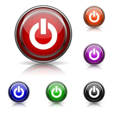 Power button icon Illustrazione stock