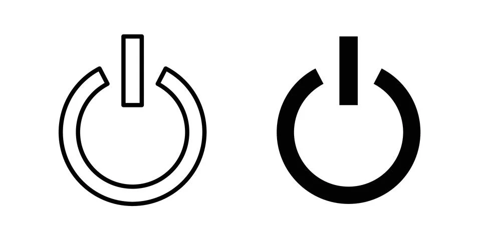 Power button icon illustration. Pixel perfect vector graphics イラスト素材