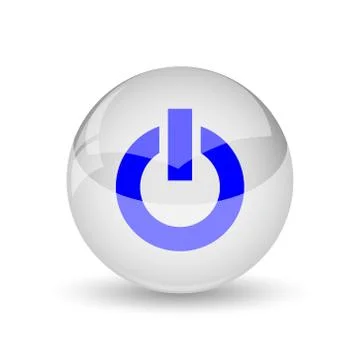 Power button icon. Internet button on white background.. Illustrazione stock