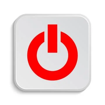 Power button icon. Internet button on white background.. Ilustración de archivo