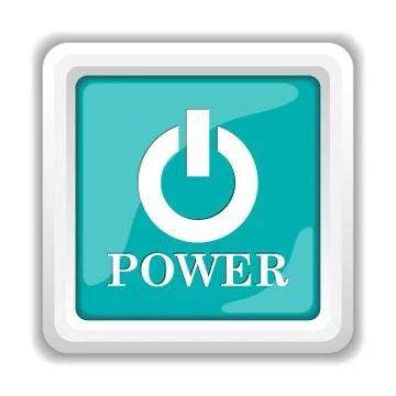 Power button icon. Internet button on white background.. Ilustración de archivo
