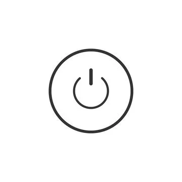 Power button icon isolated. Start sign. Flat design. Vector Illustration Stock Illustration