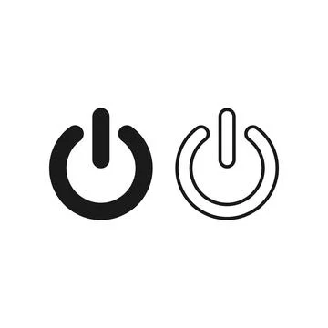 Power button icon isolated. On Off switch button symbol. Vector EPS10 Stock Illustration