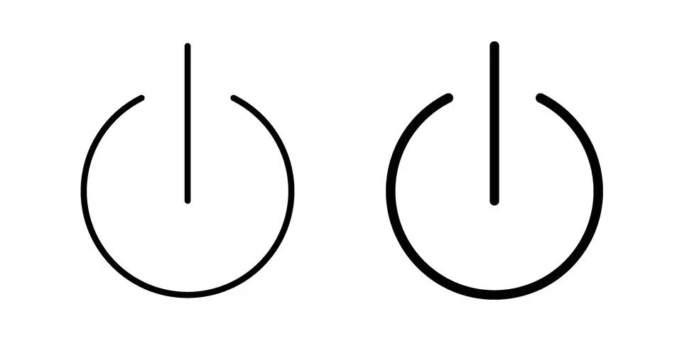 Power button icon or illustration vector symbols Stock Illustration