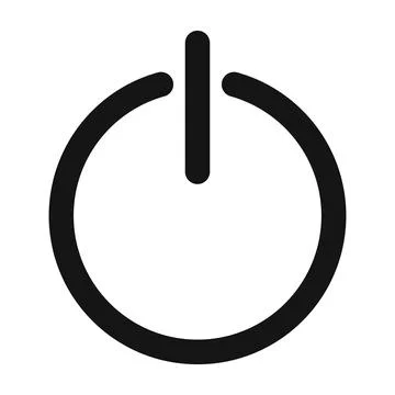 Power Button Icon Perfect for Electronics and Device Control Stock Illustration