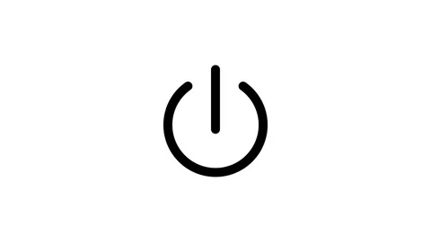 Power Button Icon Symbol Stock Footage 332824452