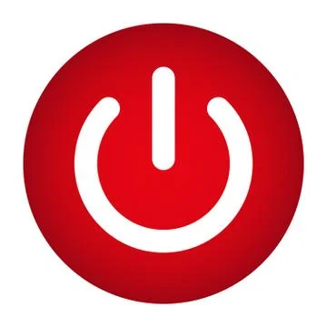 Power button icon. On Off symbol. Image isolated on white background. Flat st Stock Illustration