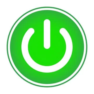 Power button icon. On Off symbol. Image isolated on white background. Flat st Stock Illustration