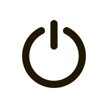 Power button icon in trendy flat style isolated. Illustration eps 10. Stock Illustration