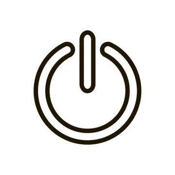 Power button icon in trendy flat style isolated. Illustration eps 10. Stock Illustration