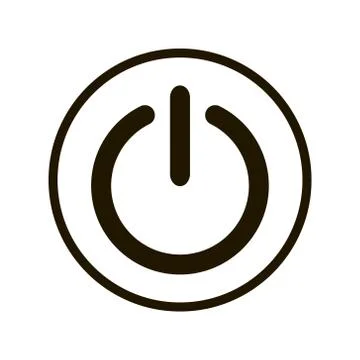 Power button icon in trendy flat style isolated. Illustration eps 10. Stock Illustration