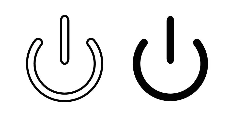 Power button icon vector design illustrations Stock Illustration