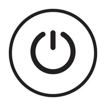 Power button icon vector for graphic design, logo, website, social media, mob Stock Illustration